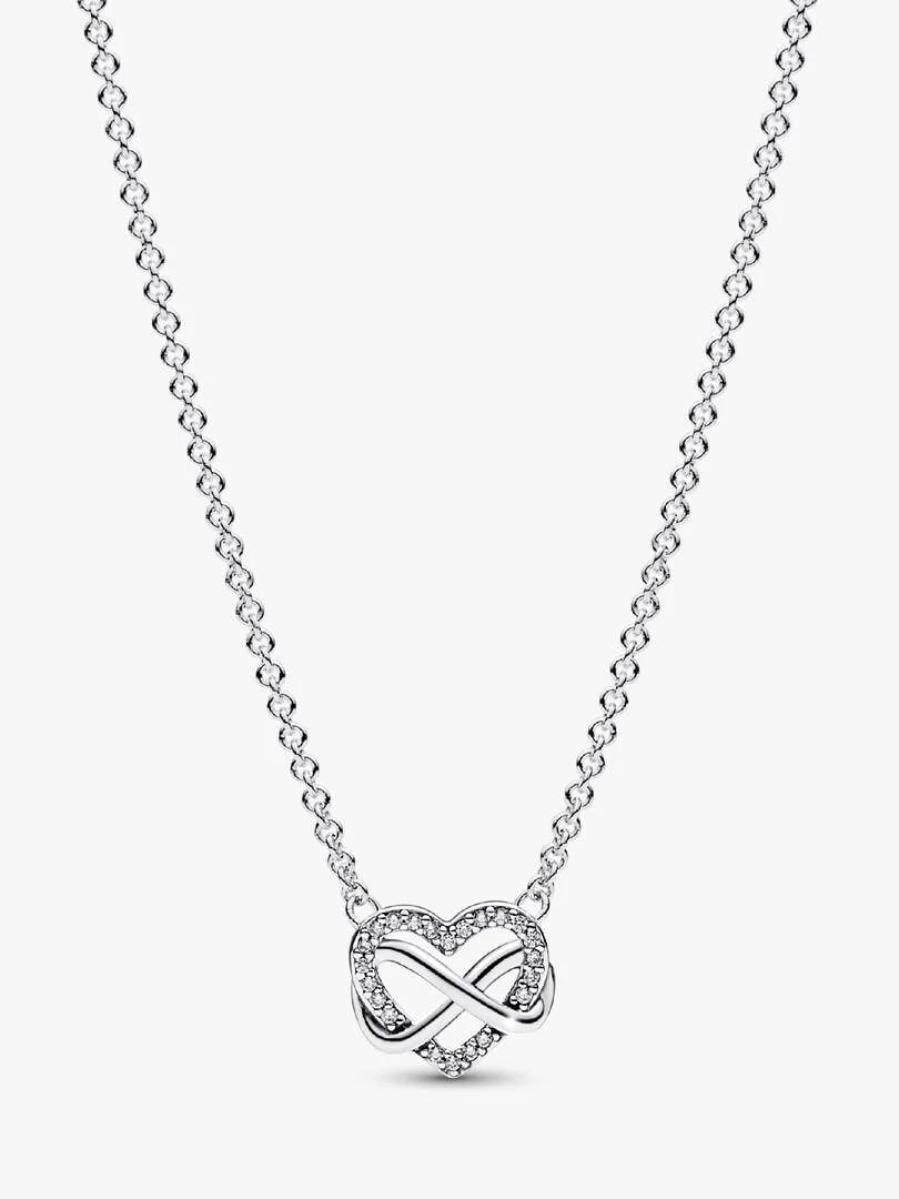 Sparkling Infinity Heart Collier Necklace