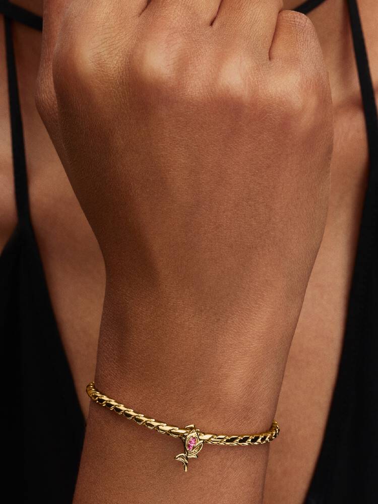 14k Gold plated Tulip Openwork Charm