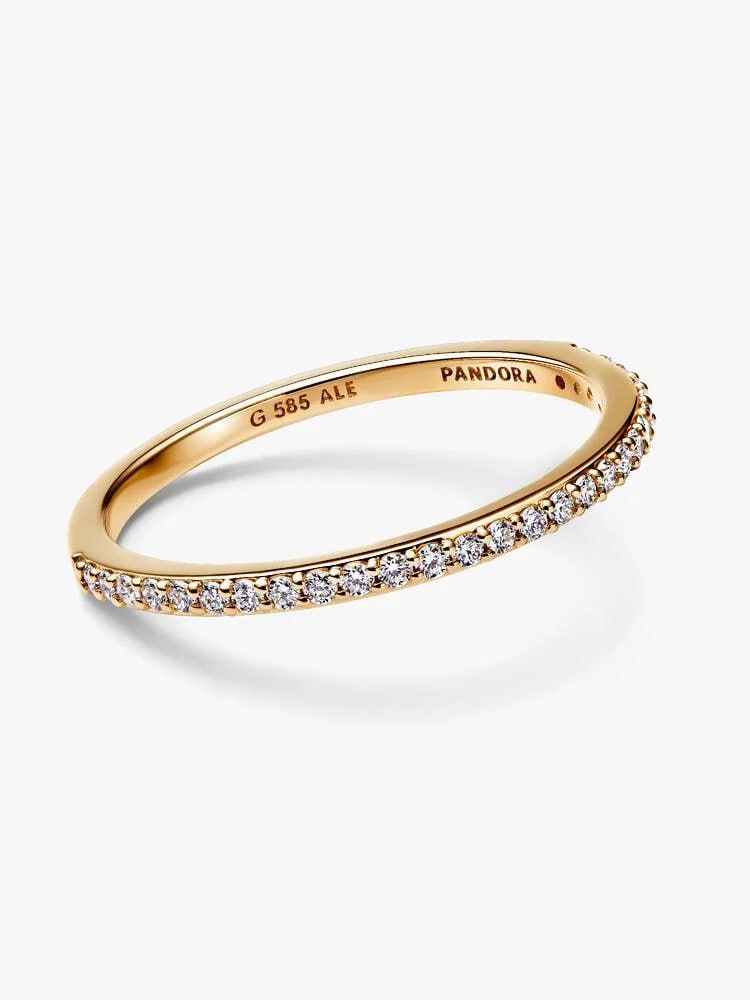 Pandora Era 14k Gold Lab-grown Diamond Half Eternity Pavé Band Ring