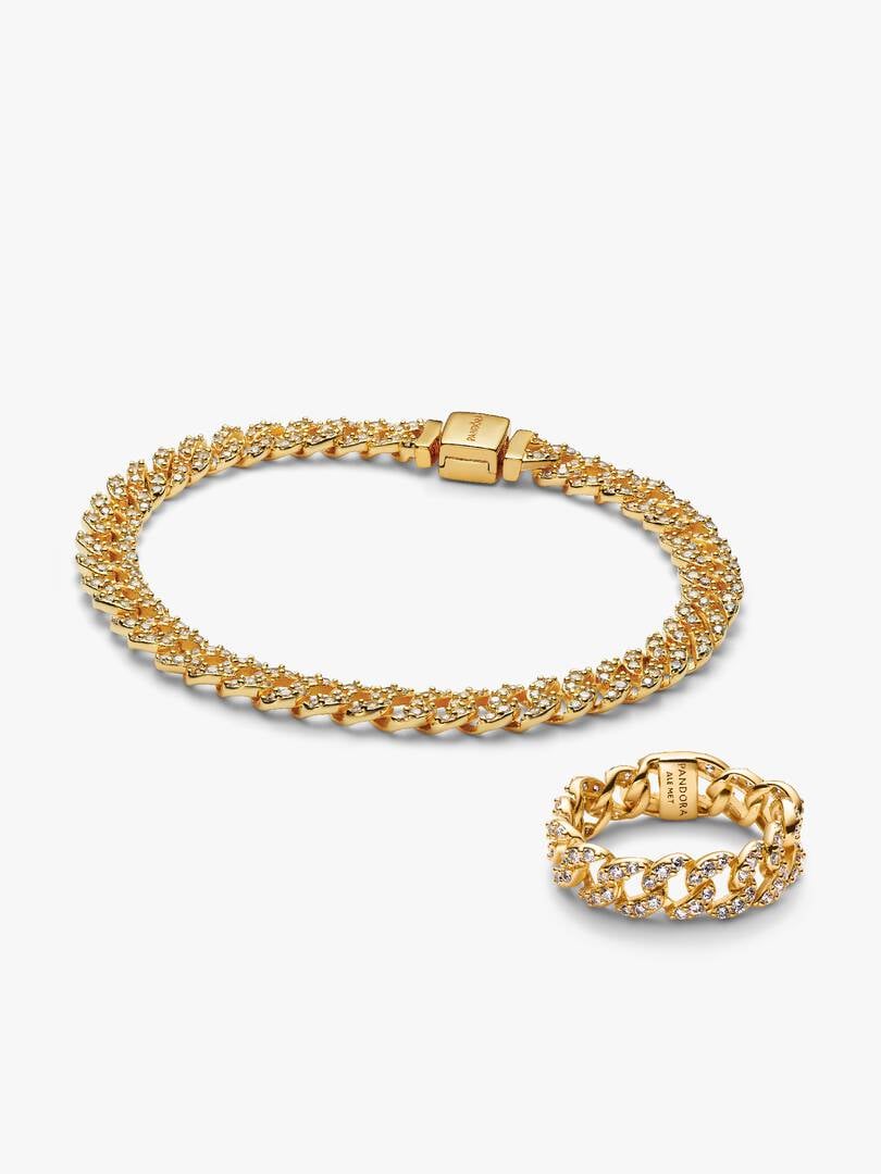 Pavé Cuban Chain Jewelry Set