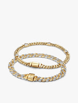 His and Hers Cuban Chain Bracelet Set