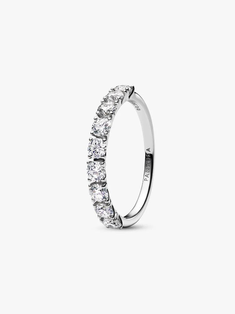 Pandora Era 14k White Gold Lab-grown Diamond Half Eternity Band Ring