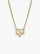 Sparkling Infinity Heart Collier Necklace