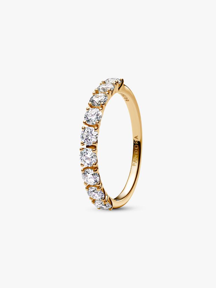 Pandora Era 14k White Gold Lab-grown Diamond Half Eternity Band Ring