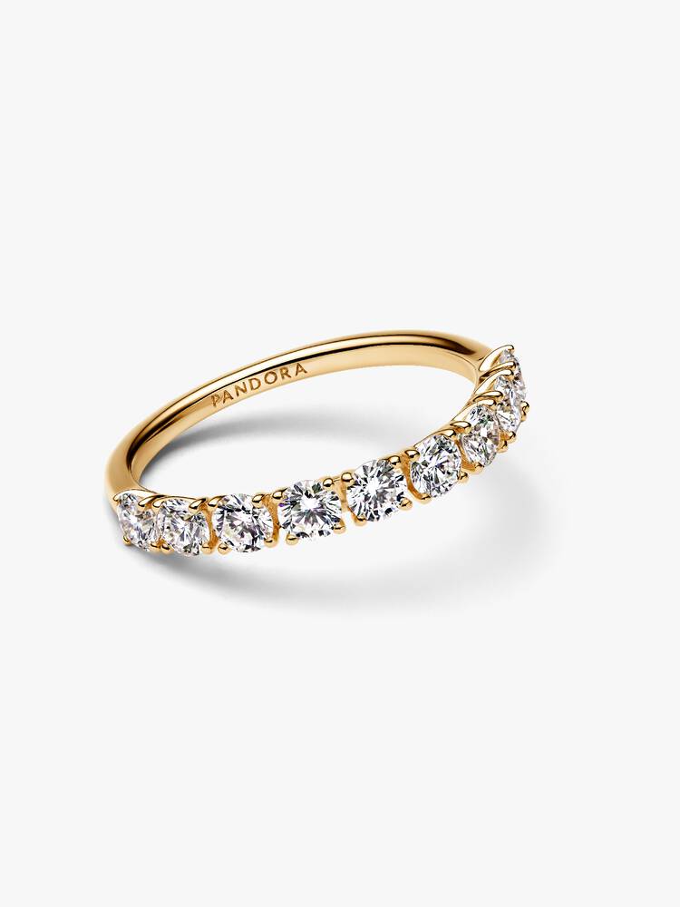 Pandora Era 14k White Gold Lab-grown Diamond Half Eternity Band Ring